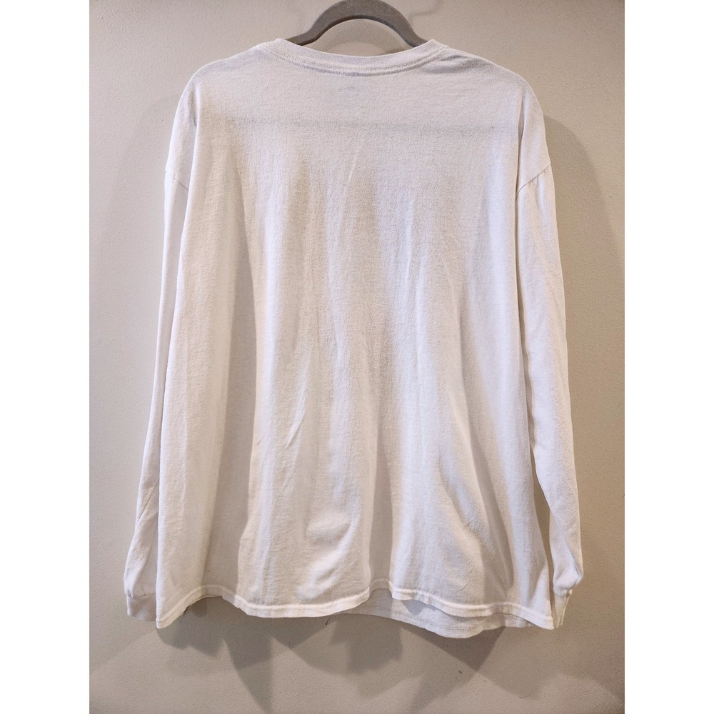 Christmas Junkie T Shirt Adult Size XL 100%‎ Cotton White Long Sleeve - Picture 4 of 7